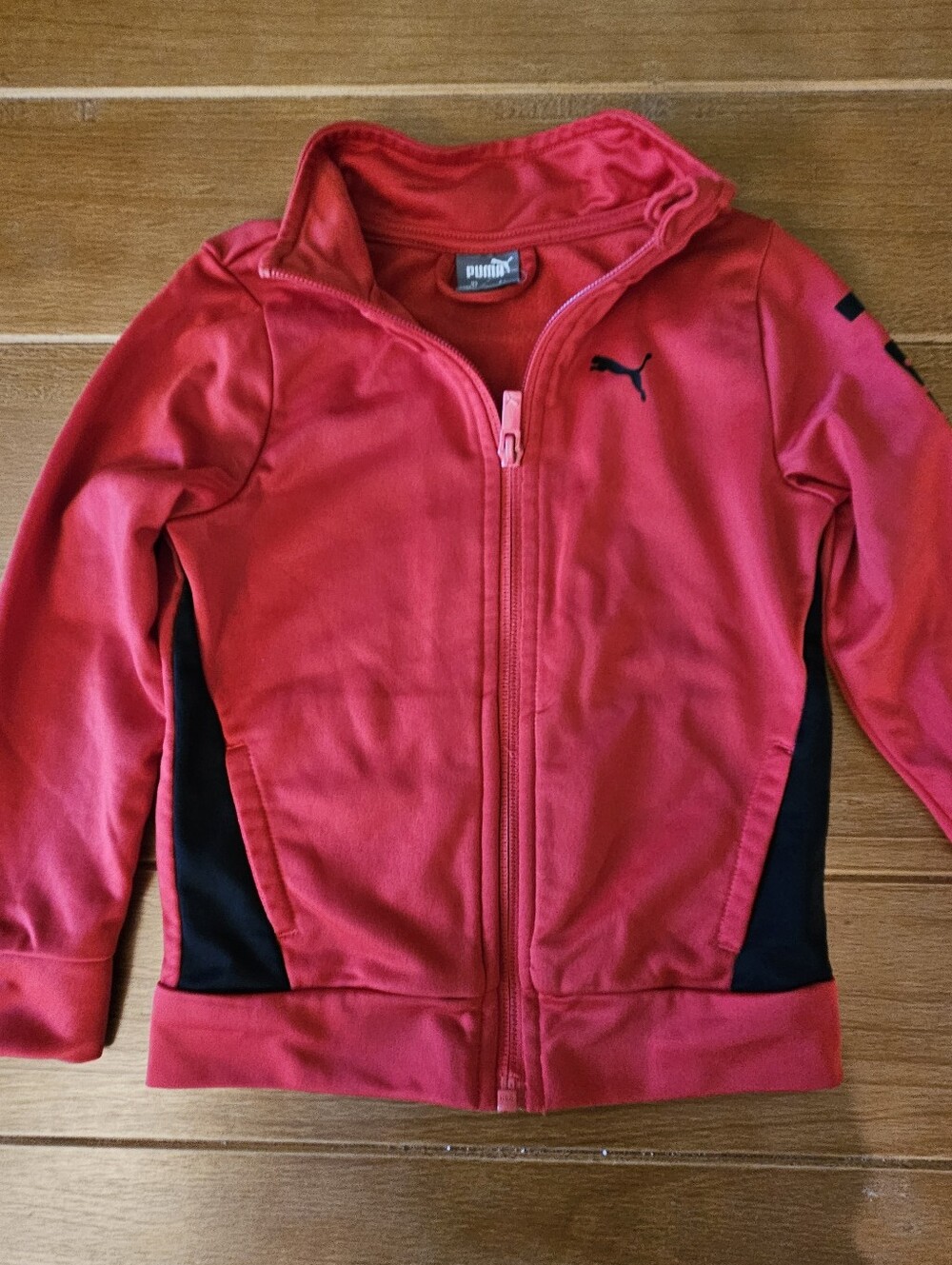 PUMA Youth Boys Red Full-Zip Track Jacket Sweatshirt Size 3T